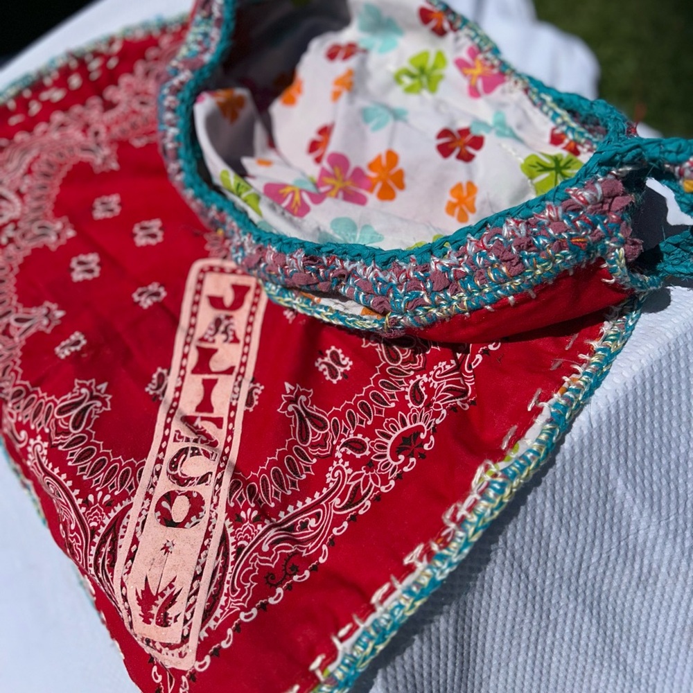 “Jalisco “ Red Bandana Crossbody Bag - Picture 4 of 6